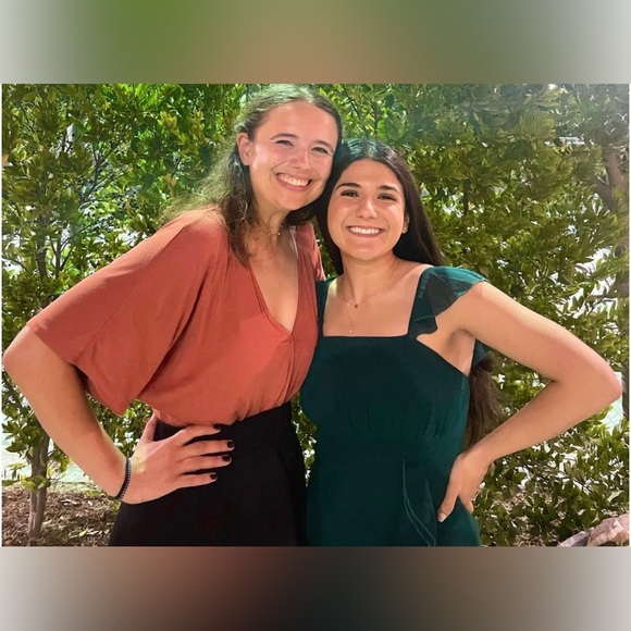 Green Bridesmaid Dress with Ruffles - Picture 5 of 5